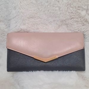 Auth Fendi bicolor long wallet.